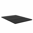Pemberly Row Black Upholstered King Platform Bed Frame of Steel