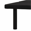 Pemberly Row Black Upholstered Queen Platform Bed Frame of Steel