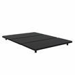 Pemberly Row Black Upholstered Queen Platform Bed Frame of Steel