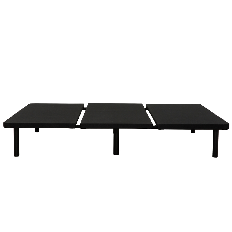 Pemberly Row Black Upholstered Twin Platform Bed Frame of Steel