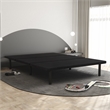 Pemberly Row Black Upholstered Twin Platform Bed Frame of Steel