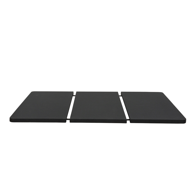 Pemberly Row Black Upholstered Twin Platform Bed Frame of Steel