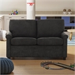 Pemberly Row 54-inch Dark Gray Twin Sleeper Sofa with USB Ports