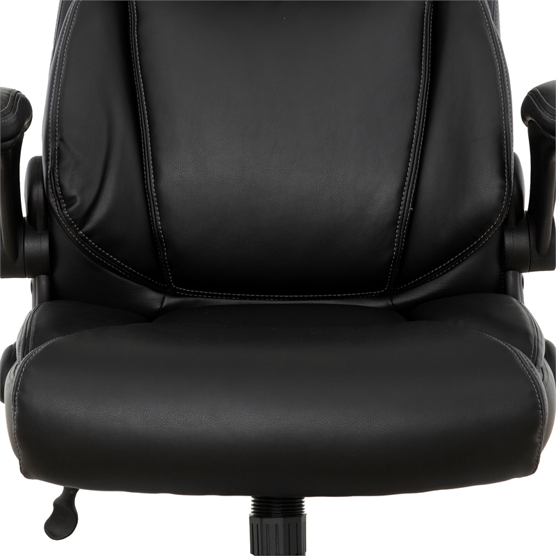 Pemberly Row Ergonomic Swivel Office Chair with Flip-Up Arms