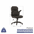 Pemberly Row Ergonomic Swivel Office Chair with Flip-Up Arms