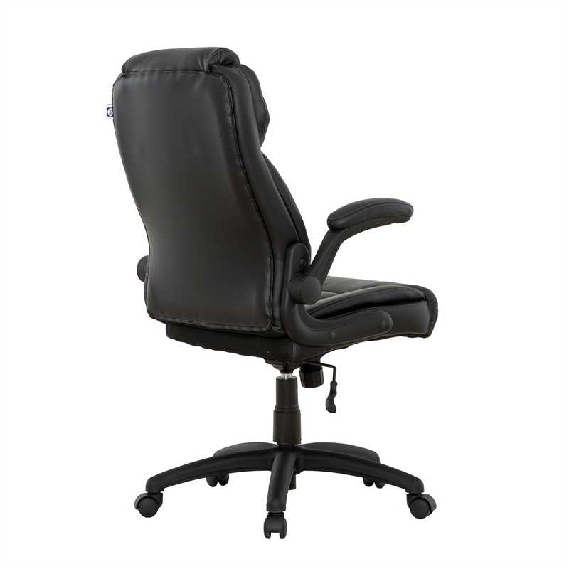 Pemberly Row Ergonomic Swivel Office Chair with Flip-Up Arms
