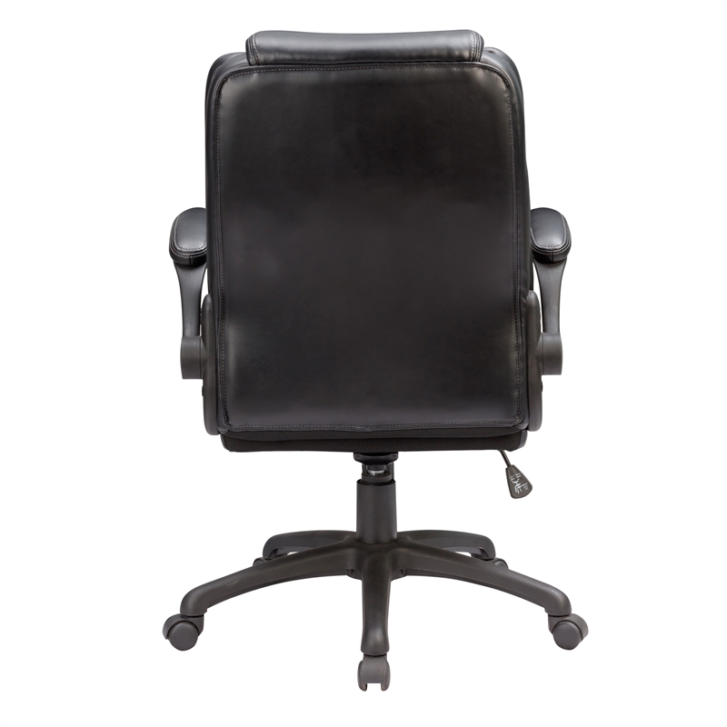 Pemberly Row Ergonomic Swivel Office Chair with Flip-Up Arms