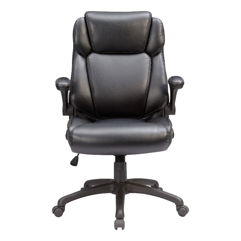 Pemberly Row Ergonomic Swivel Office Chair with Flip-Up Arms