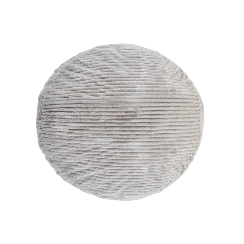 Pemberly Row 6 ft. Gray Faux Mink Bean Bag with Shredded Foam