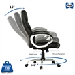 Pemberly Row Black PU High Back Office Task Chair with Swivel