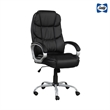 Pemberly Row Black PU High Back Office Task Chair with Swivel