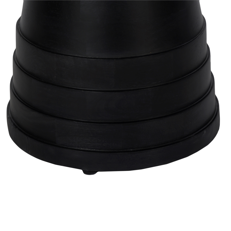 Pemberly Row 16-inch Black Wood Round End Table Compact Design