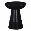 Pemberly Row 16-inch Black Wood Round End Table Compact Design