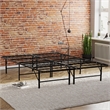 Pemberly Row Full Mattress Foundation Bed Feame in Black Steel