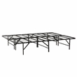 Pemberly Row Twin Mattress Foundation Bed Feame in Black Steel