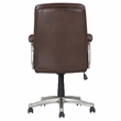 Pemberly Row Brown Faux Leather Mid Back Swivel Office Chair