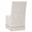 Pemberly Row Upholstered Fabric Dining Chair With Nail Heads in Beige (Set of 2)