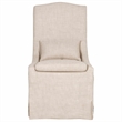 Pemberly Row Linen Slip Cover Dining Chair in Beige (Set of 2)