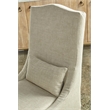 Pemberly Row Linen Slip Cover Dining Chair in Beige (Set of 2)