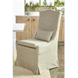 Pemberly Row Linen Slip Cover Dining Chair in Beige (Set of 2)