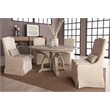 Pemberly Row Linen Slip Cover Dining Chair in Beige (Set of 2)
