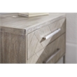 Pemberly Row 2-Drawer Wood Nightstand With Herringbone Design in Gray