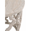 Pemberly Row Contemporary Reclaimed Elm Wood End Table in Smoke Gray