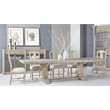 Pemberly Row Reclaimed Pine Extension Dining Table in Smoke Gray