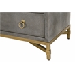 Pemberly Row 3-Drawer Faux Shagreen Resin Nightstand in Gray