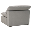 Pemberly Row Fabric Modular Armless Chair With Down Cushions in Gray