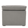 Pemberly Row Fabric Modular Armless Chair With Down Cushions in Gray