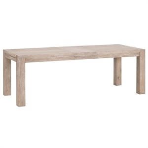 Pemberly Row Acacia Wood Extension Dining Table Seats 8 in Gray