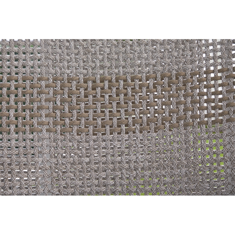 Pemberly Row Rope Weave Outdoor Dining Chair in Gray (Set of 2)