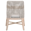 Pemberly Row Rope Weave Outdoor Dining Chair in Gray (Set of 2)