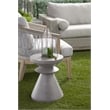 Pemberly Row Pawn-Shaped Concrete Accent Table in Slate Gray