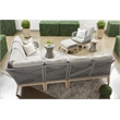 Pemberly Row Pawn-Shaped Concrete Accent Table in Slate Gray