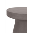 Pemberly Row Tack-Shaped Concrete Accent Table in Slate Gray
