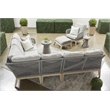 Pemberly Row Tack-Shaped Concrete Accent Table in Slate Gray