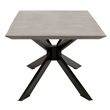 Pemberly Row Concrete and Iron Dining Table Seats 8 in Black