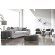 Pemberly Row Hexagon Hourglass Concrete Accent Table in Slate Gray