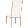 Pemberly Row Upholstered Fabric Dining Chair With Wood Back in White (Set of 2)