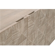 Pemberly Row Wood Media Sideboard With Wine Racks in Natural Gray