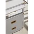 Pemberly Row 2-Drawer Wood Nightstand With Pull-Out Tray in Gray