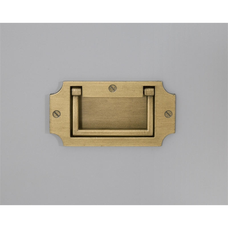 Pemberly Row 2-Drawer Wood Nightstand With Pull-Out Tray in Gray