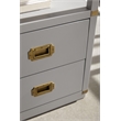 Pemberly Row 2-Drawer Wood Nightstand With Pull-Out Tray in Gray