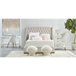 Pemberly Row 3-Drawer Wood Desk With Brass Accents in Matte White