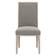 Pemberly Row Upholstered Fabric Dining Chair With Wood Back in Gray (Set of 2)