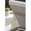 Pemberly Row Rope Weave Outdoor Chaise Lounge With Cushion in Gray
