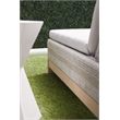 Pemberly Row Rope Weave Outdoor Chaise Lounge With Cushion in Gray