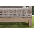 Pemberly Row Rope Weave Outdoor Chaise Lounge With Cushion in Gray